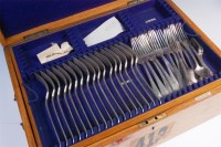 Lot 477 - A Mappin & Webb oak fitted cutlery canteen...