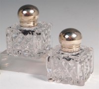 Lot 507 - A pair of late Victorian cut glass and silver...