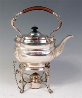 Lot 510 - A mid Victorian silver spirit kettle on stand,...