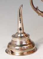 Lot 520 - A George III silver wine funnel, having gilt...