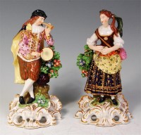 Lot 454 - A pair of late Georgian Derby porcelain...