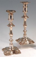 Lot 469 - A pair of Elkington & Co silver plated table...