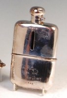 Lot 470 - A late Victorian silver hip flask, of typical...