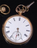Lot 551 - An Edwardian 18ct gold cased gents pocket...