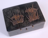Lot 643 - A tortoiseshell trinket box, the hinged cover...
