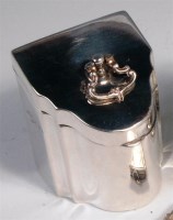 Lot 498 - A George V miniature silver tea caddy, in the...