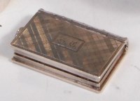 Lot 499 - An early Victorian silver vinaigrette, of book...
