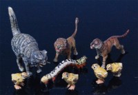 Lot 655 - A small quantity of painted bronze and metal...