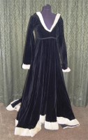 Lot 587 - A medieval style black velvet full length...