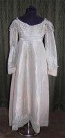Lot 589 - A Regency period apple green silk ladies dress,...