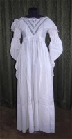 Lot 593 - A circa 1830 white cotton ladies lawn dress,...