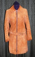 Lot 594 - A 1960s ladies suede coat, with full length...