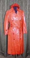 Lot 596 - A 1970s Lewis Barnett tan leather full length...