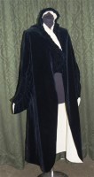 Lot 603 - A circa 1930 black velvet opera coat, with...