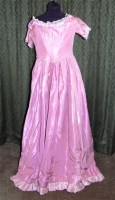 Lot 609 - An early Victorian pink silk full length dress,...
