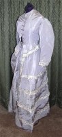 Lot 617 - A Victorian pale green silk two-piece skirt...