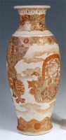 Lot 719 - A Japanese Meiji period Satsuma vase,...