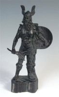 Lot 650 - A mid 20th century bronze Viking, in standing...
