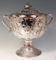 Lot 727 - A Japanese Art Nouveau Meiji period silver...