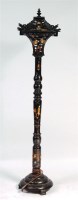 Lot 729 - An early 20th century Japan black lacquered...