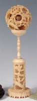 Lot 749 - A late 19th century Chinese carved ivory...