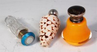 Lot 687 - A late Victorian silver topped shell scent...