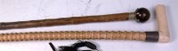 Lot 689 - A late Victorian sharks vertebrae walking cane,...