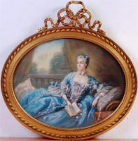 Lot 762 - After Boucher - Boudoir scene, chalk and...