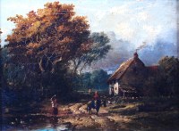 Lot 791 - 19th century English school - Rural landscape...