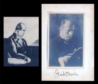 Lot 802 - A framed monochrome portrait photograph of...