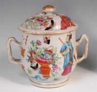 Lot 722 - A Chinese famille rose pomade pot and cover,...