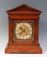 Lot 817 - A circa 1900 German architectural oak mantel...
