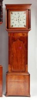Lot 824 - A 19th century mahogany longcase clock, the...