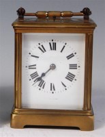 Lot 827 - A circa 1900 French lacquered brass carriage...