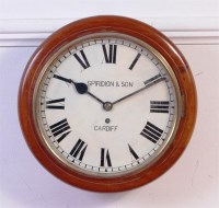 Lot 836 - A Victorian mahogany cased circular dial wall...
