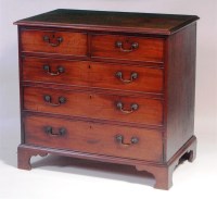 Lot 865 - A George III mahogany squarefront chest,...