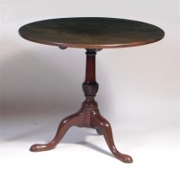 Lot 868 - A George III mahogany pedestal tripod table,...
