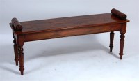Lot 876 - A Victorian style mahogany window seat, having...