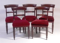 Lot 890 - A set of five William IV mahogany barback...