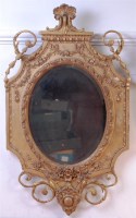 Lot 891 - A Victorian giltwood and gesso wall mirror,...