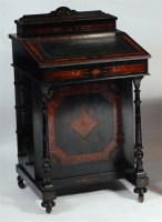 Lot 893 - An Aesthetic Movement ebonised and amboyna...