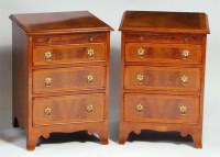 Lot 894 - A pair of Georgian style small walnut...