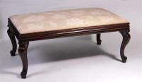 Lot 897 - A Victorian rosewood duet dressing stool,...