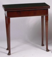 Lot 898 - A George III mahogany tea table, having a fold-...
