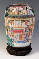 Lot 753 - A 19th century Chinese famille verte ginger...