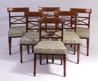 Lot 903 - A set of six late Georgian mahogany dining...