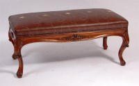 Lot 908 - A late 19th century walnut duet dressing stool,...
