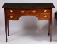 Lot 912 - A Sheraton Revival mahogany and satinwood...