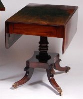 Lot 913 - A Regency mahogany pedestal Pembroke table,...