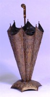 Lot 917 - A late Victorian brass stick stand, in the...